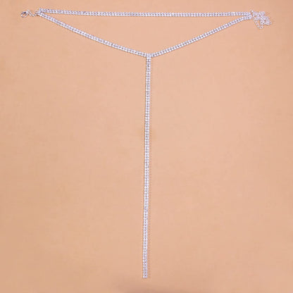 Blindery Rinestone Body Chains Jewelry Sexy Layered Body Necklace Crystal Body Necklace Nightclub Party Bikini Body Jewelry for Women and Girls Apparel & Accessories > Jewelry > Body Jewelry Blindery   