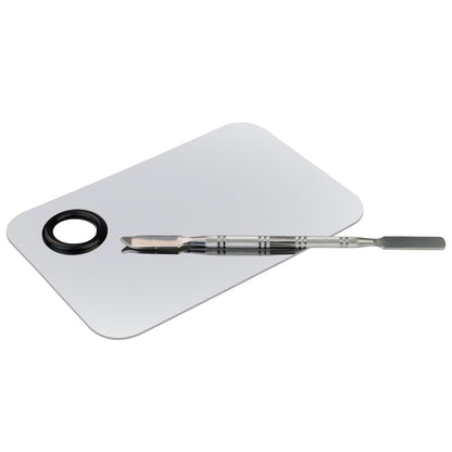 Obmwang 1Pcs Pro Stainless Steel Cosmetic Makeup Palette Spatula Tool for Nail Art Eye Shadow Eyelash Makeup Professional Pigment Blending Lightweight 5.9 X 3.9 Inches Health & Beauty > Personal Care > Cosmetics > Cosmetic Tools > Makeup Tools obmwang   