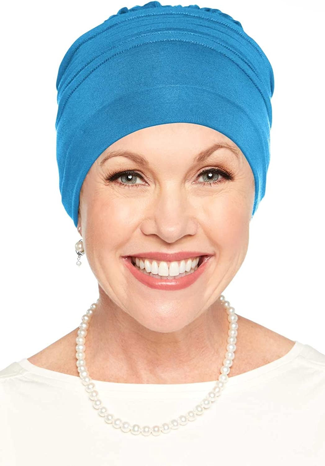 Cardani Meridian Beanie Cap & Volumizer Turban Viscose from Bamboo Hat Apparel & Accessories > Clothing Accessories > Headwear Cardani Luxury Bamboo - Tranquility Blue One Size 