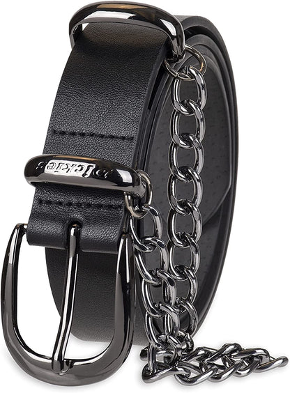 Dickies Women’S Leather Casual Belt Apparel & Accessories > Clothing Accessories > Belts Dickies Black Chain Medium 
