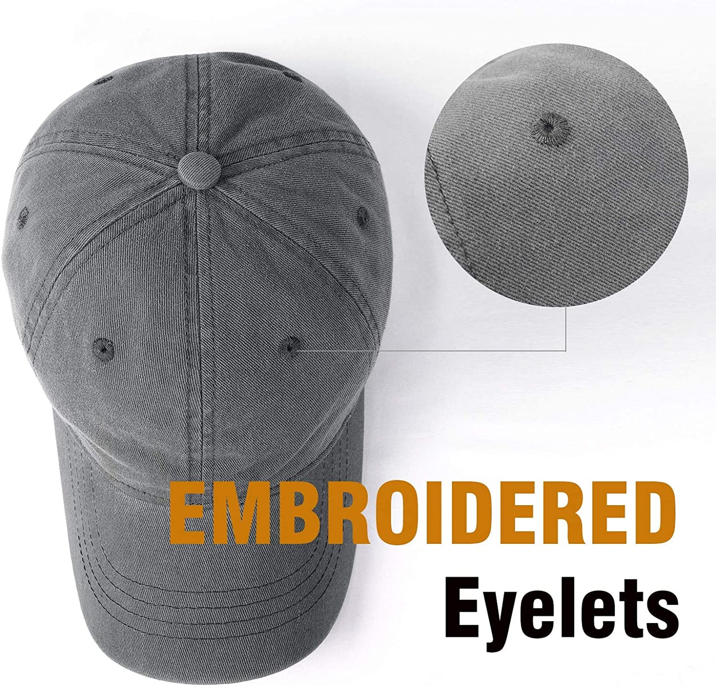Men and Women Vintage Washed Distressed Cotton Baseball Cap Plain Blank Adjustable Classic Baseball Hat Cap Apparel & Accessories > Clothing Accessories > Hats KYLIE MAX   
