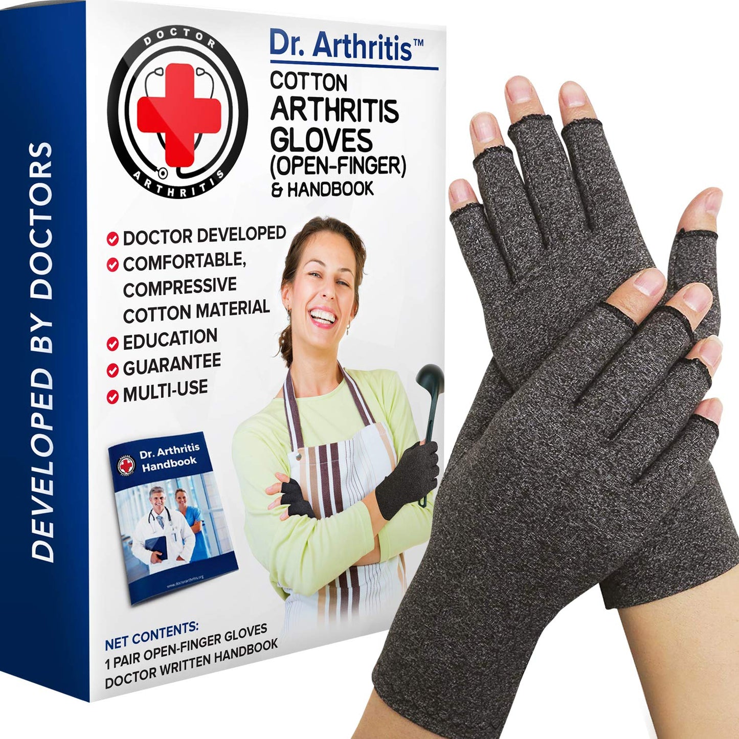 Doctor Developed Heat Therapy Arthritis Gloves / Heated Arthritis Mittens / Hand Warmers, Microwavable & Doctor Written Handbook (Lavender Scented & Universally Sized. 1 Pair) (Pink) Apparel & Accessories > Clothing Accessories > Gloves & Mittens Dr. Arthritis 1 Pair Medium 
