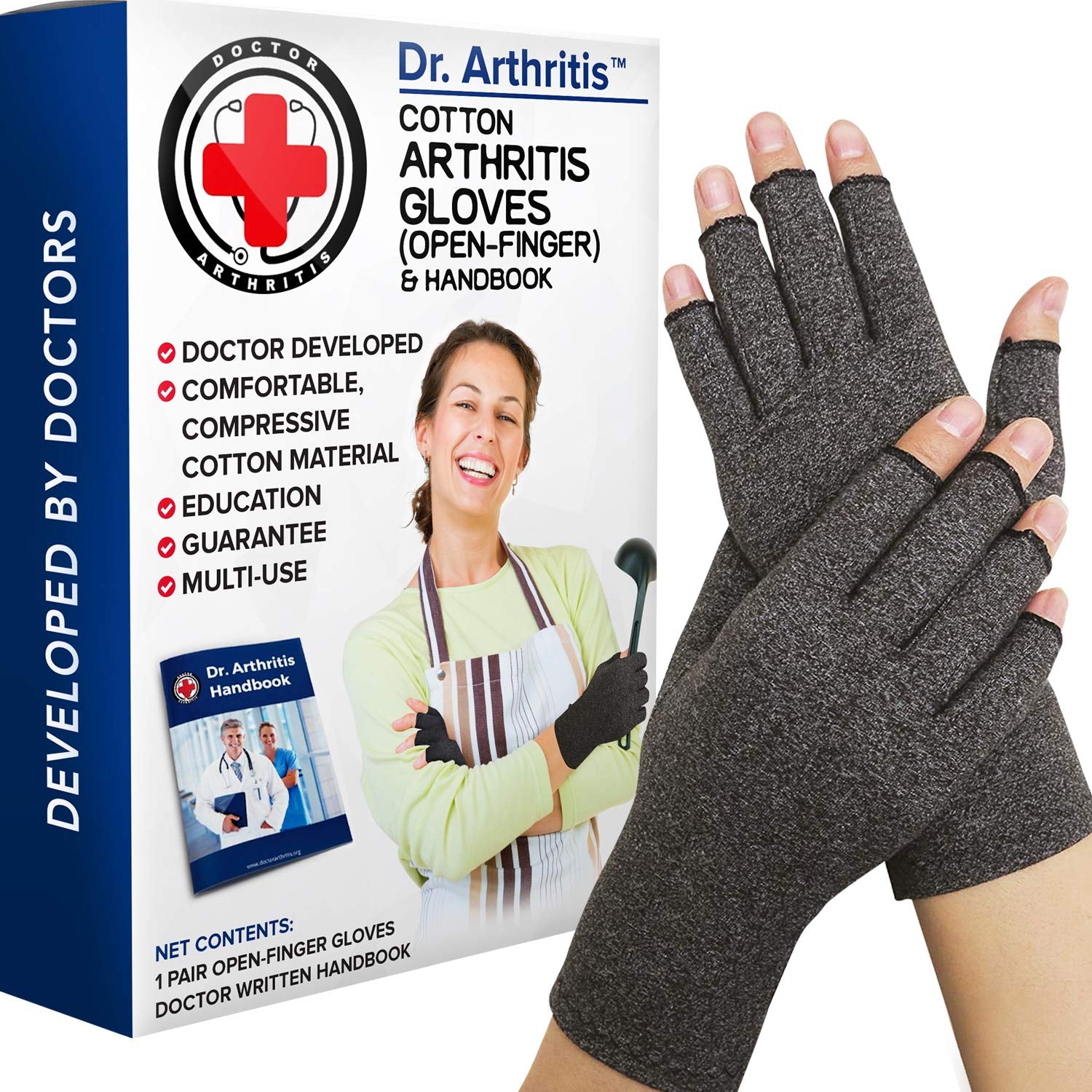 Doctor Developed Heat Therapy Arthritis Gloves / Heated Arthritis Mittens / Hand Warmers, Microwavable & Doctor Written Handbook (Lavender Scented & Universally Sized. 1 Pair) (Pink) Apparel & Accessories > Clothing Accessories > Gloves & Mittens Dr. Arthritis 1 Pair Medium 