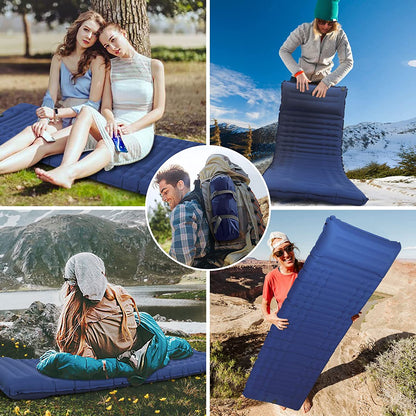 Inflating Sleeping Pad for Camping.Lorpect 4.5 in Thick Sleeping Mat .Compact Waterproof Camping Air Mattress with Pillow.Foot Pressure Inflatable Camping Pads for Backpacking & Hiking.Blue Apparel & Accessories > Jewelry > Anklets Lorpect   
