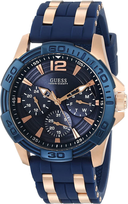 43.5MM Silicone Sport Watch Rose Gold Tone
