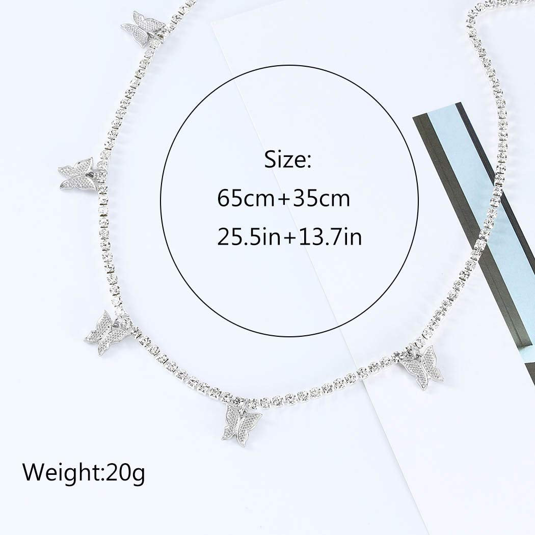 Jeweky Halloween Crystal Butterfly Waist Chain Belly Silver Belt Body Chains Summer Beach Body Accessories Jewelry for Women and Girls Apparel & Accessories > Jewelry > Body Jewelry Artist Unknown   