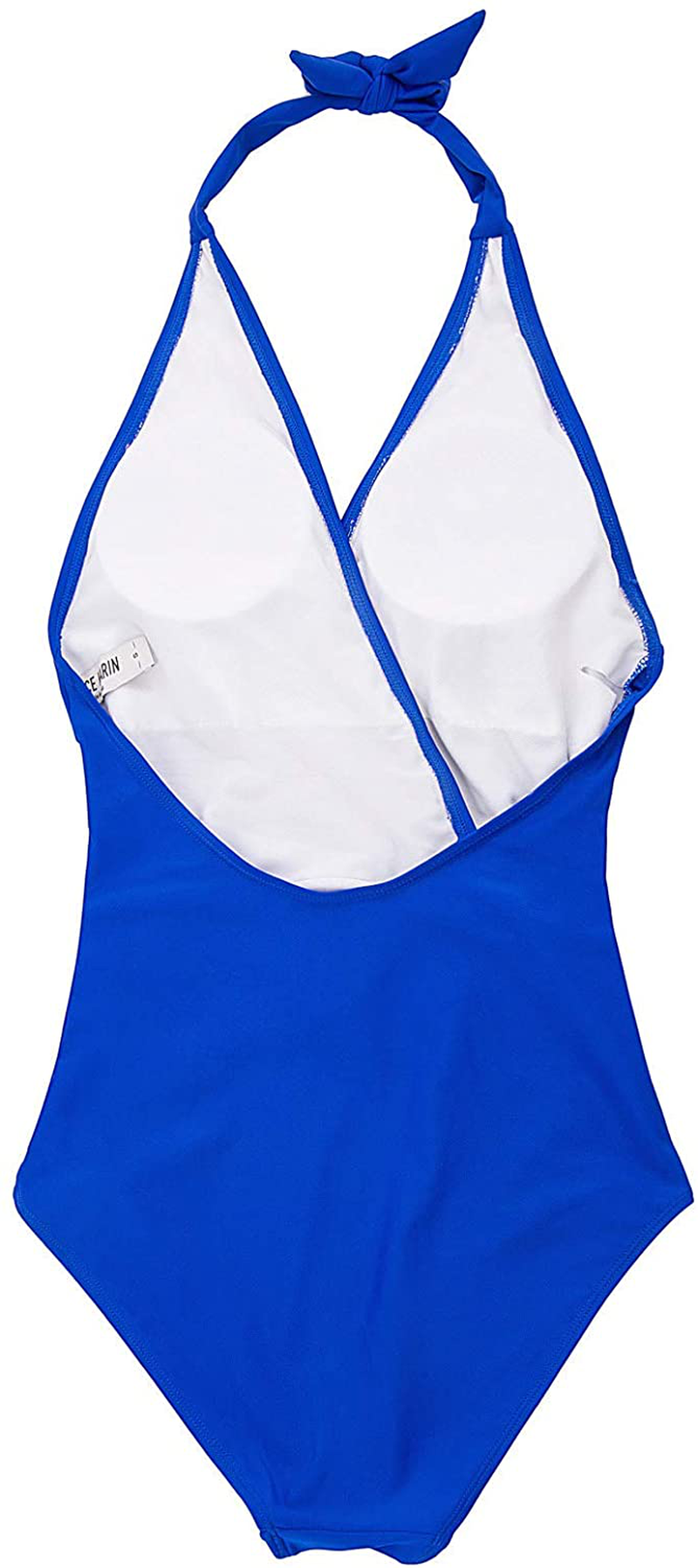 GRACE KARIN Women'S Halter Swimwear V Neck Stripe One-Piece Swimsuit Monokini  Kylie Max   