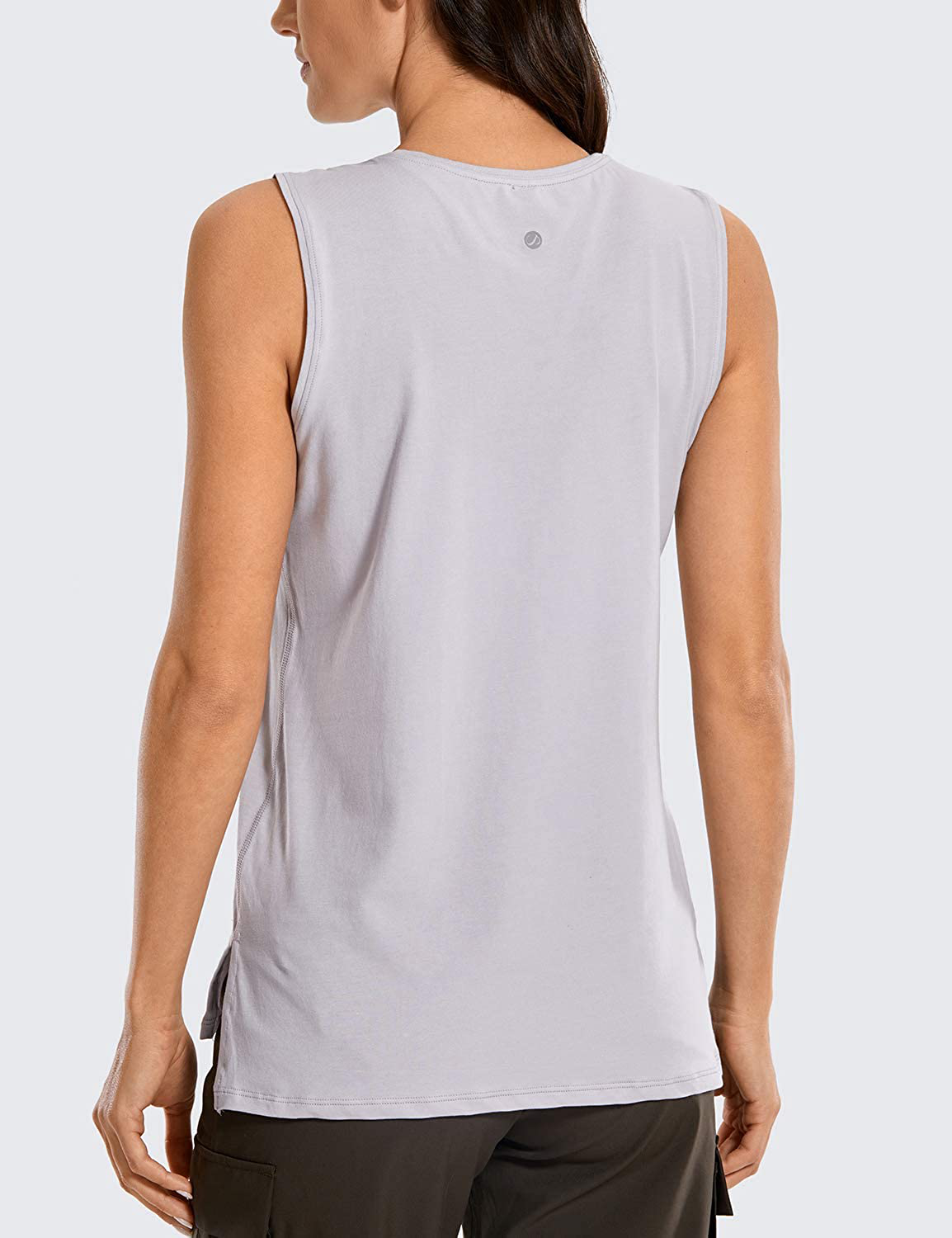 CRZ YOGA Women'S Pima Cotton Workout Tank Tops Loose Fit Yoga Sleeveless Shirts Muscle Tank Apparel & Accessories > Clothing > Activewear Kylie Max   
