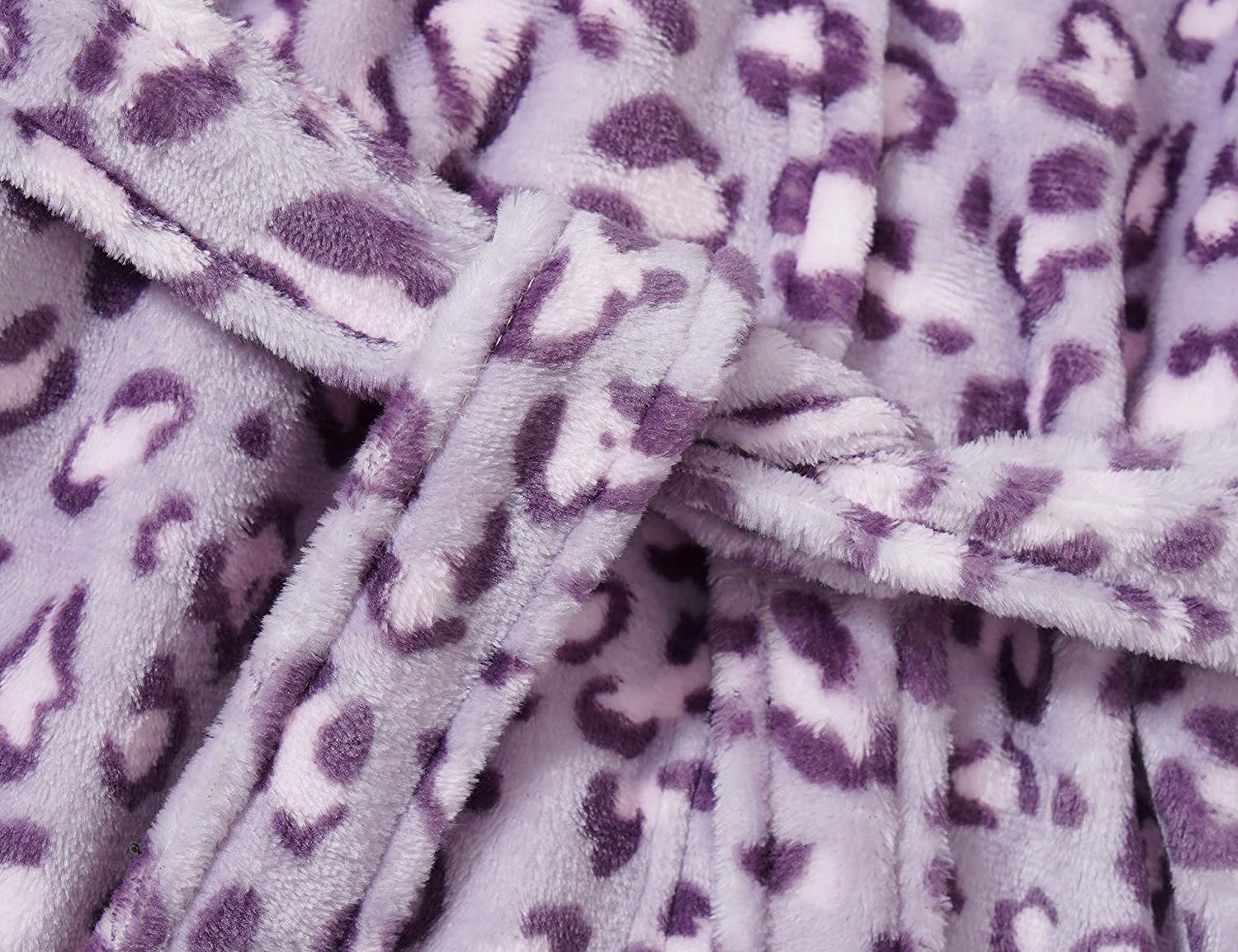 Leopard Cat Robe for Girls Fleece Toddler Kids Teen Hooded Bathrobe Size 4T - 18 Apparel & Accessories > Clothing > Sleepwear & Loungewear > Robes Kylie Max   