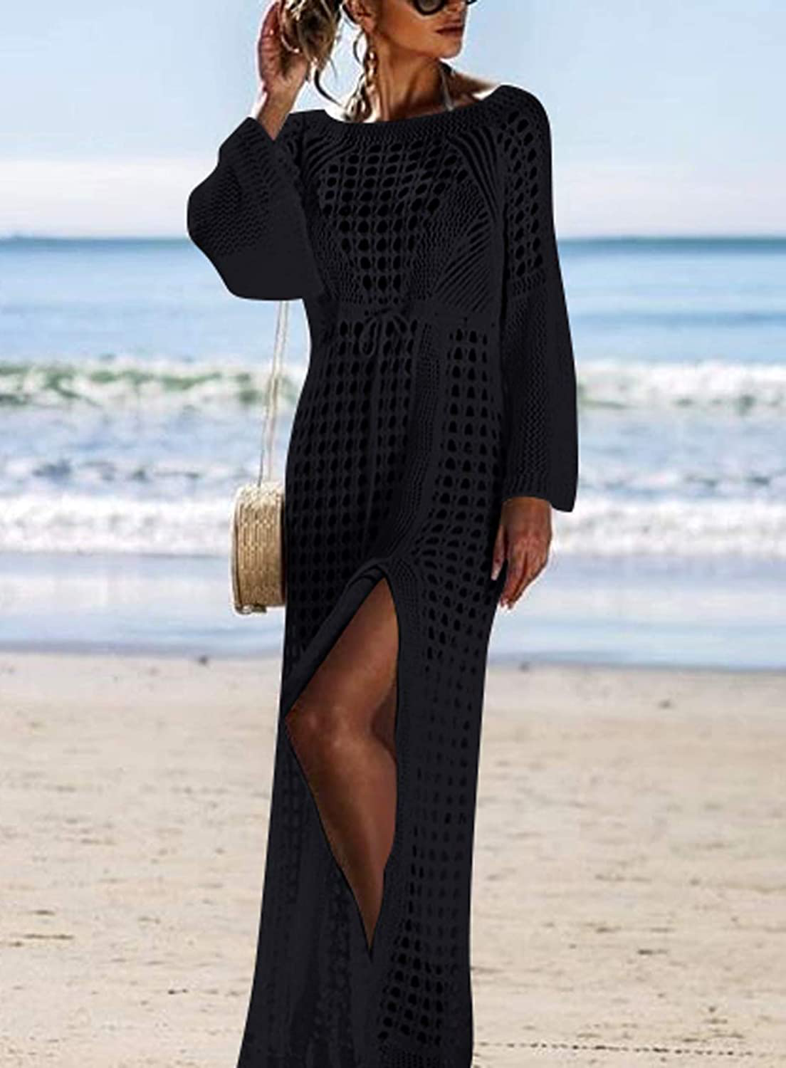 Wander Agio Beach Tops Sexy Floral Cover Dresses Bikini Cover-Ups Net Long Skirt Apparel & Accessories > Clothing > Swimwear Kylie Max   