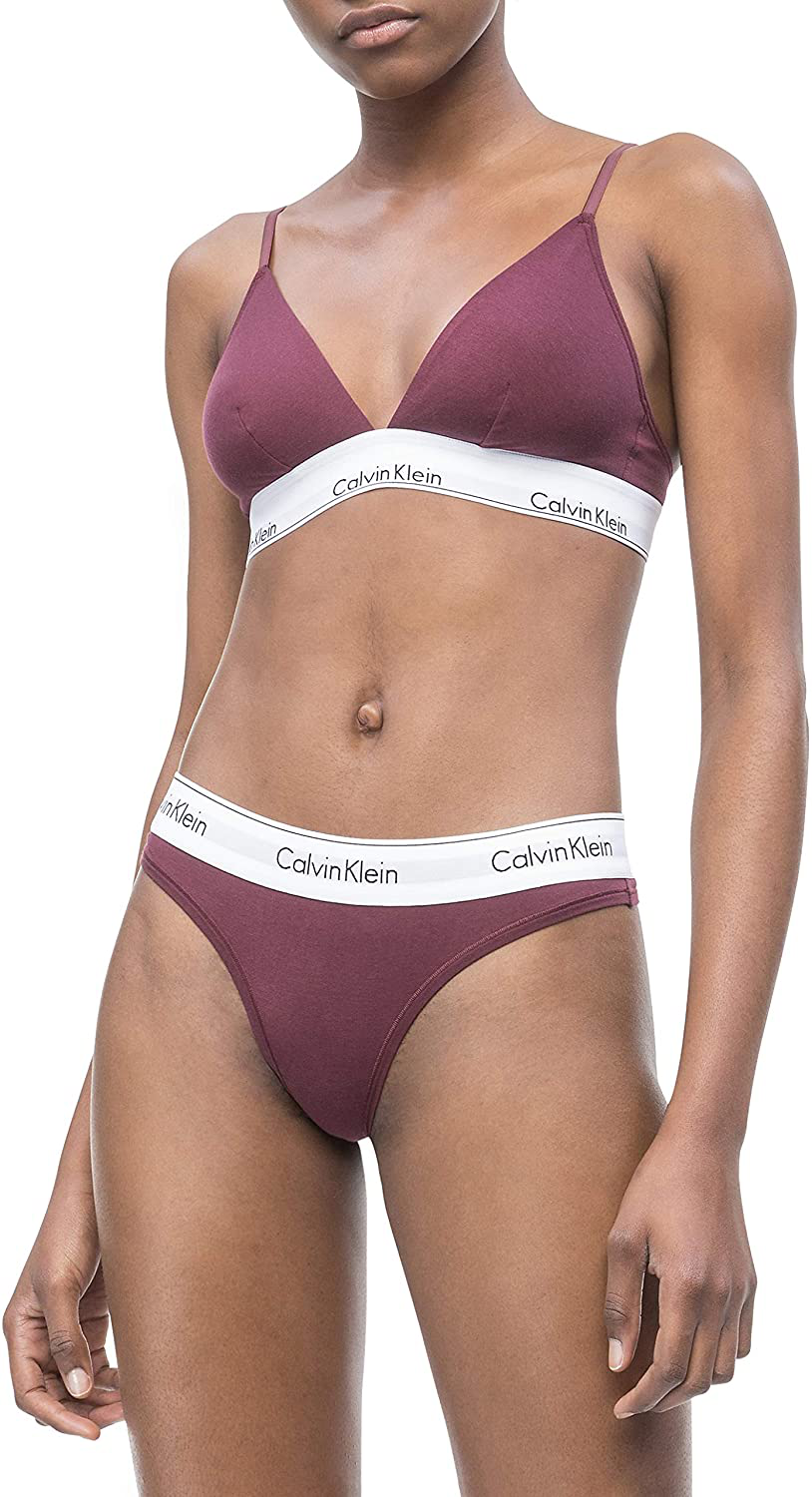 Calvin Klein Women's Modern Cotton Thong Panty Apparel & Accessories > Clothing > Underwear & Socks > Underwear Calvin Klein Deep Maroon Medium 