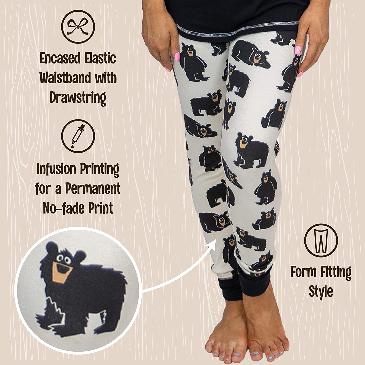 Lazy One Women'S Leggings and Tees, Pajama Separates, Cozy Loungewear for Women Apparel & Accessories > Clothing > Sleepwear & Loungewear > Pajamas Kylie Max   