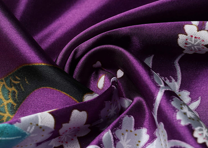 BABEYOND Women'S plus Size Kimono Robe Long Robes with Peacock and Blossoms Printed plus Size Kimono Outfit Apparel & Accessories > Clothing > Sleepwear & Loungewear > Robes KYLIE MAX   