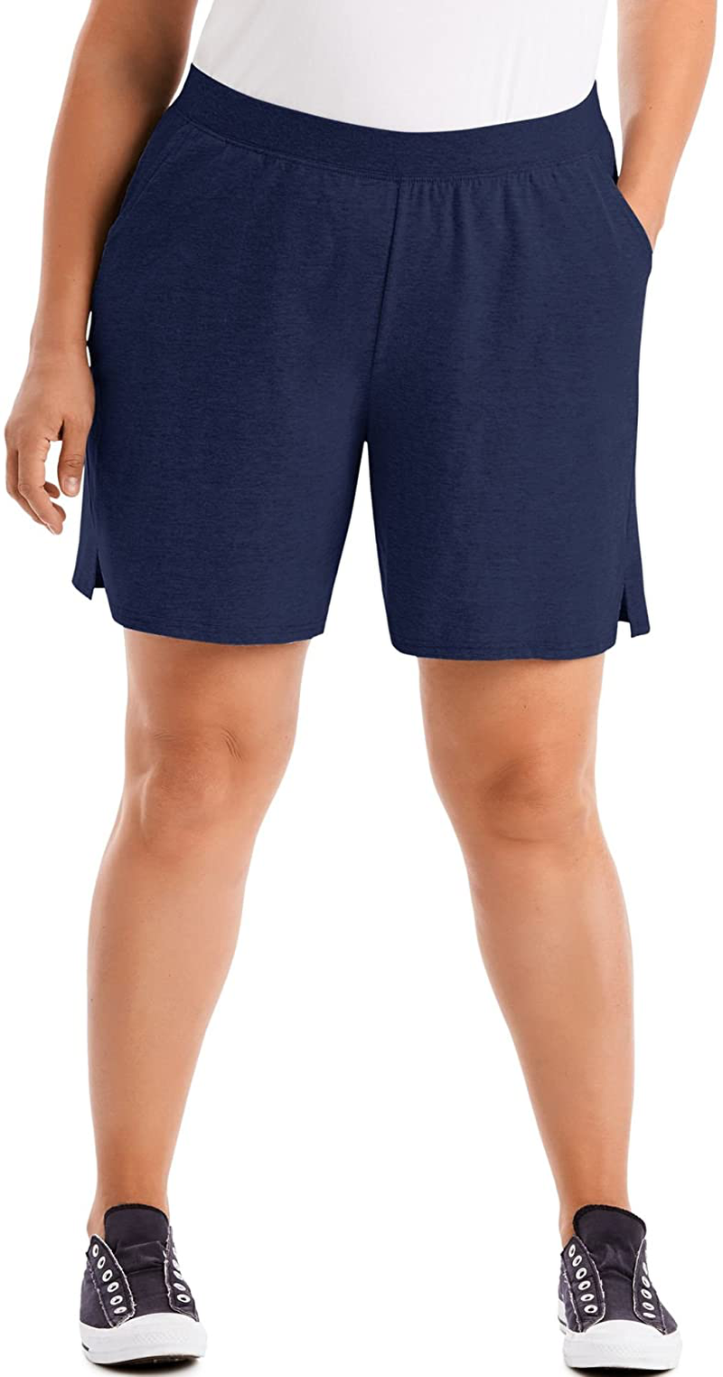 Just My Size Women'S plus Cotton Jersey Pull-On Shorts Apparel & Accessories > Clothing > Shorts Kylie Max   
