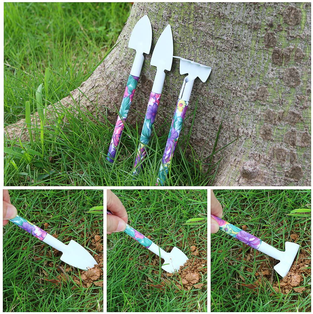 Garden Tools Set, JUMPHIGH 10 Pieces Gardening Tools with Purple Floral Print, Ergonomic Handle Trowel Rake Weeder Pruner Shears Sprayer, Garden Hand Tools with Carrying Case Gardening Gifts for Women Arts & Entertainment > Party & Celebration > Gift Giving JUMPHIGH   