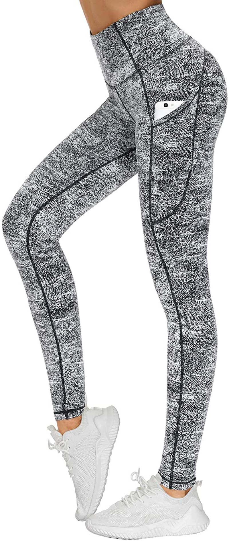 THE GYM PEOPLE Thick High Waist Yoga Pants with Pockets, Tummy Control Workout Running Yoga Leggings for Women Apparel & Accessories > Clothing > Activewear THE GYM PEOPLE   
