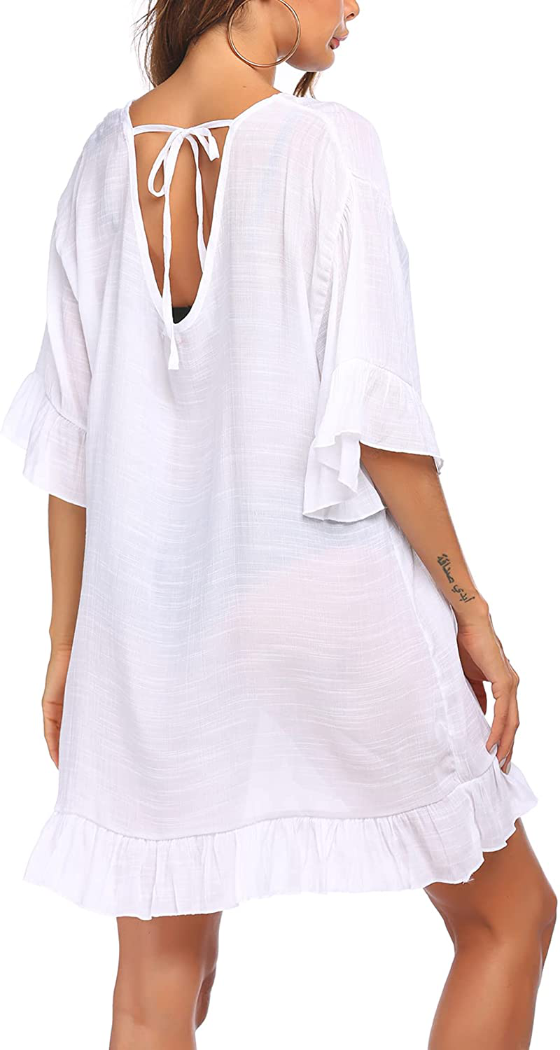 Ekouaer Swimsuit Cover Ups for Women, Bathing Suit Coverups Beach Cover Dresses Resort Wear S-XXL Apparel & Accessories > Clothing > Swimwear Kylie Max   