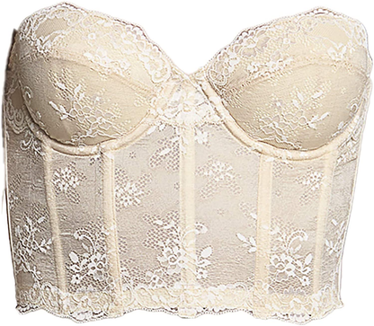 Dominique Tayler Lace Backless and Strapless Corselet Bridal Bra with Breathable Memory Foam Cups Apparel & Accessories > Clothing > Underwear & Socks > Lingerie Dominique Nude 34DD/E 