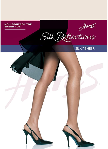 Hanes Women'S Control Top Sheer Toe Silk Reflections Panty Hose Apparel & Accessories > Clothing > Underwear & Socks > Shapewear Hanes Pearl 1 A-B