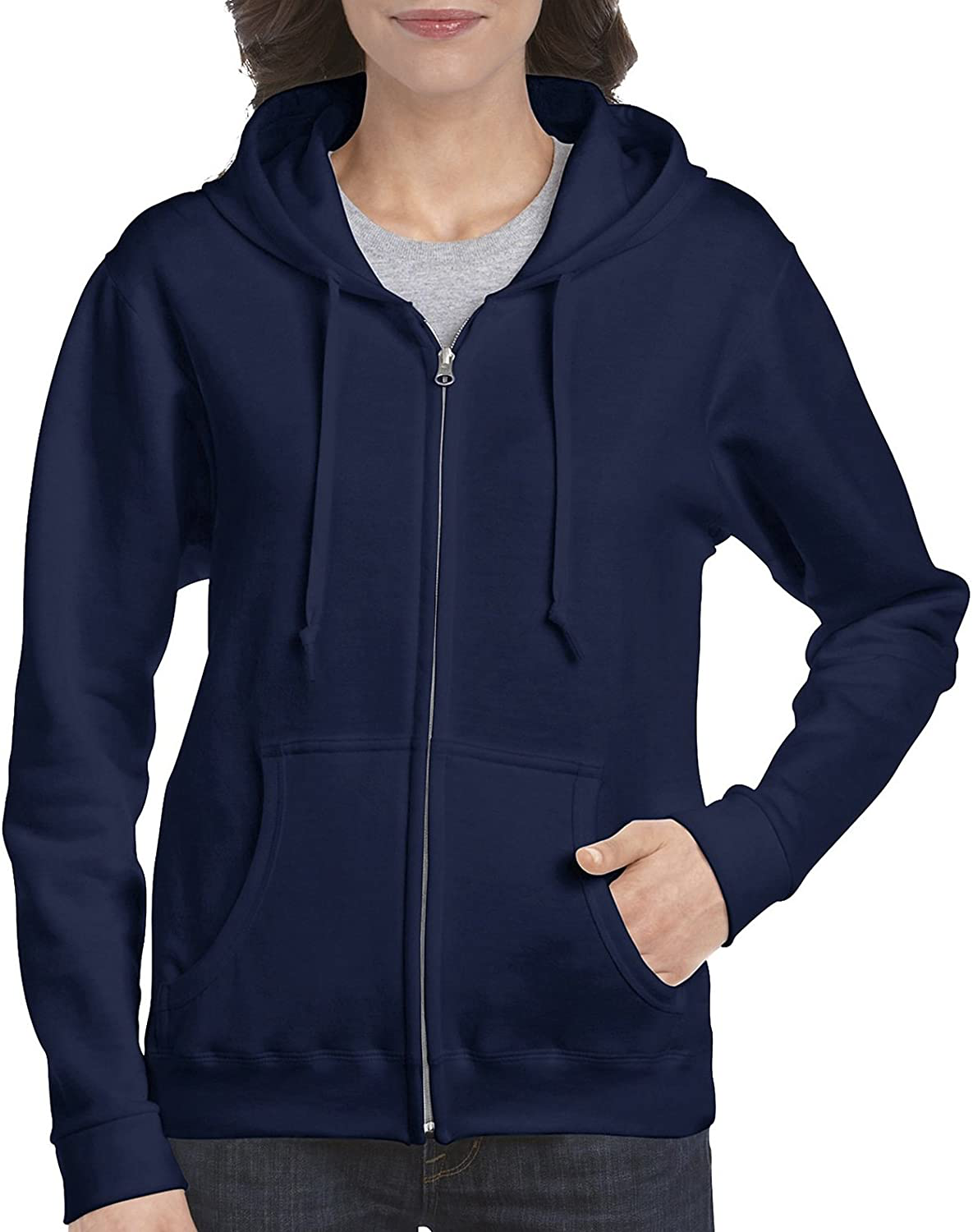 Gildan Women'S Full Zip Hooded Sweatshirt Apparel & Accessories > Clothing > Activewear Kylie Max   