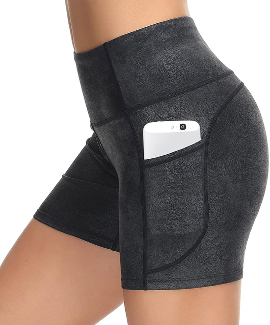 Dragon Fit High Waist Yoga Shorts for Women with 2 Side Pockets Tummy Control Running Home Workout Shorts Apparel & Accessories > Clothing > Shorts Kylie Max   