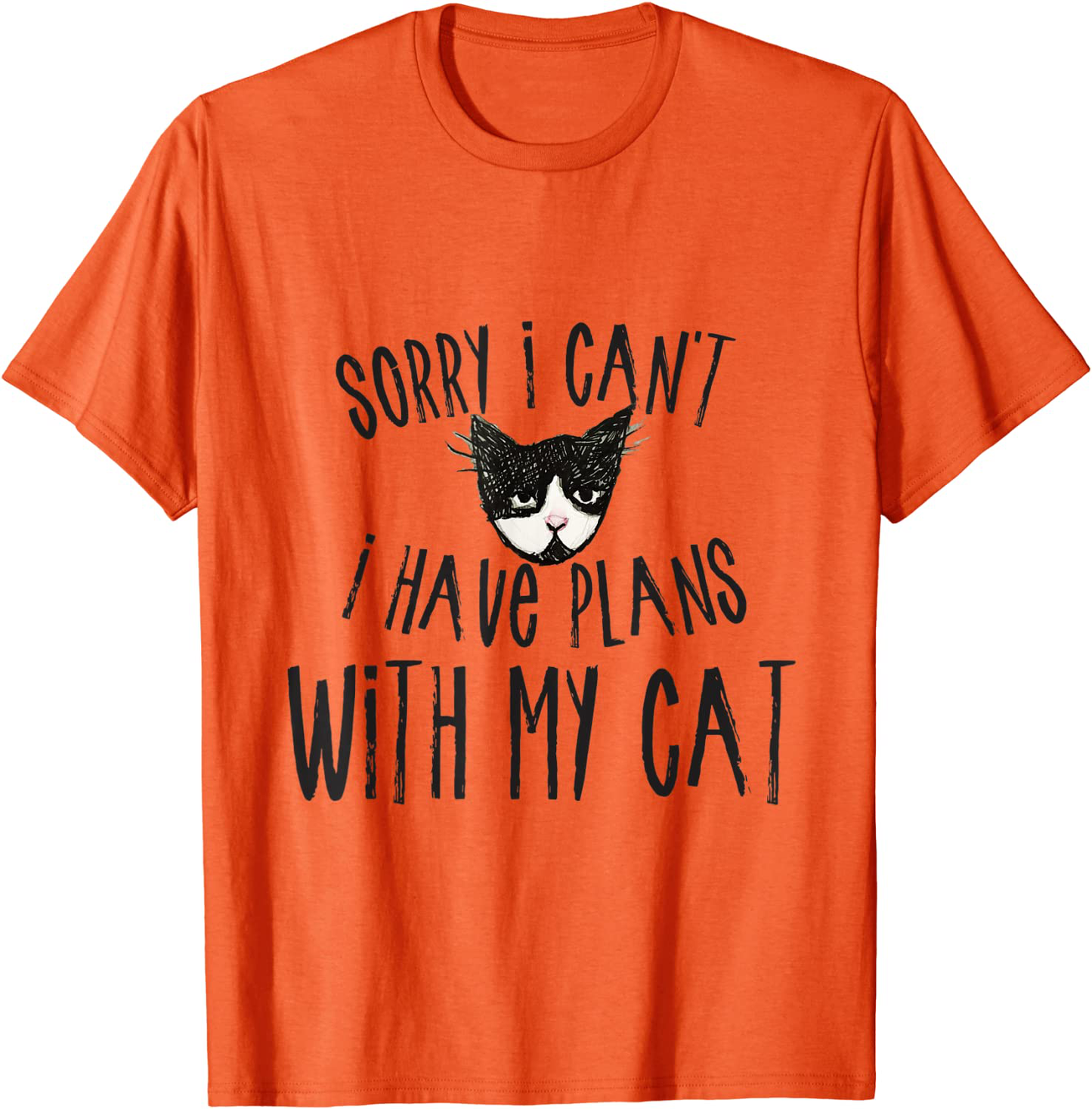 Sorry I can't I have plans with my Cat T-Shirt Arts & Entertainment > Party & Celebration > Gift Giving Caterpillar Orange Men Medium