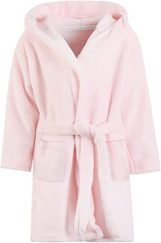 Umeyda Girls Robe,Cute & Fleece Hooded Robe with Belt for Girls, 12 Months - 18 Years Apparel & Accessories > Clothing > Sleepwear & Loungewear > Robes Kylie Max   