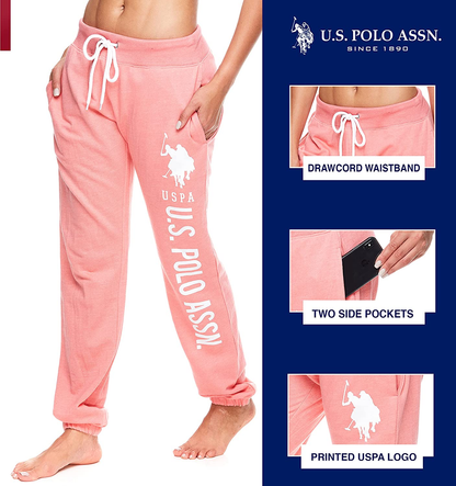 U.S. Polo Assn. Essentials Womens Sweatpants with Pockets - French Terry Jogger Sweats Apparel & Accessories > Clothing > Underwear & Socks > Underwear U.S. Polo Assn.   