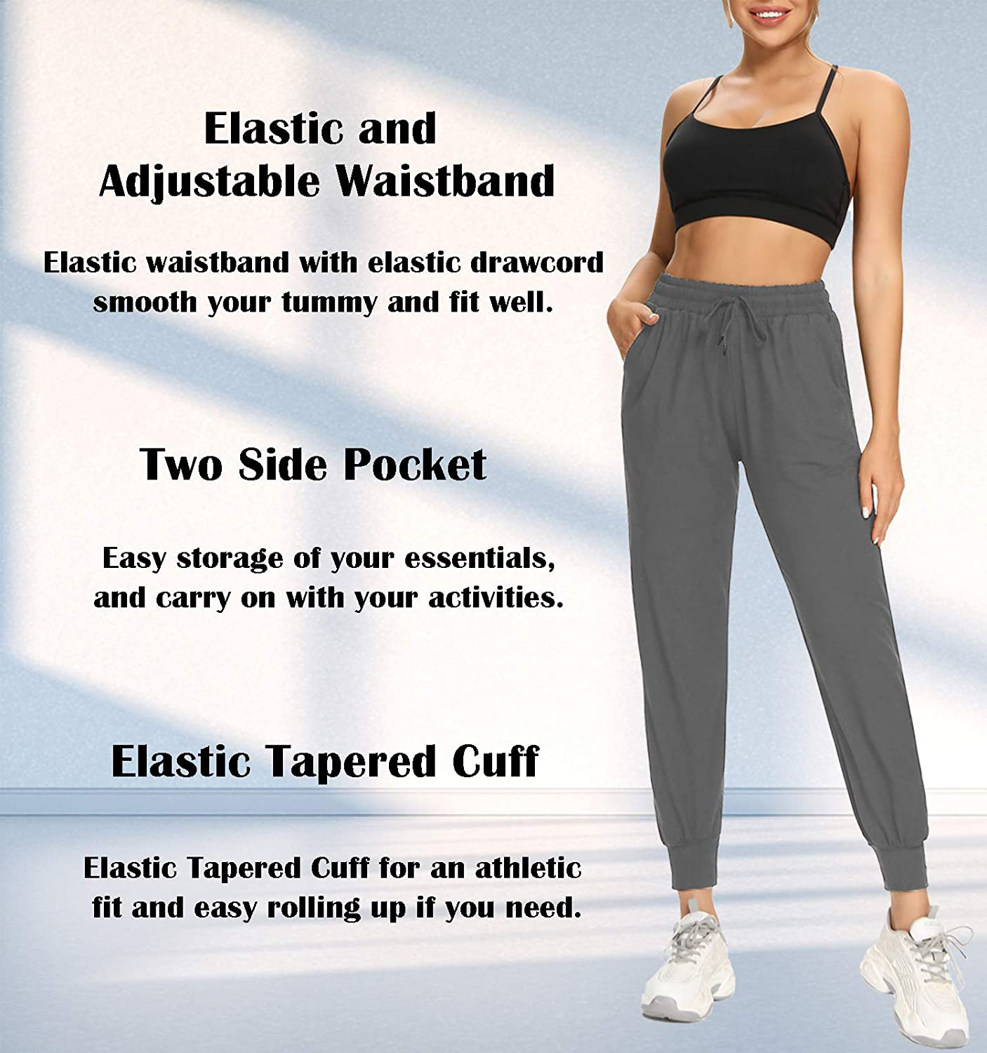 FULLSOFT Sweatpants for Women-Womens Joggers with Pockets Lounge Pants for Yoga Workout Running Apparel & Accessories > Clothing > Activewear Kylie Max   