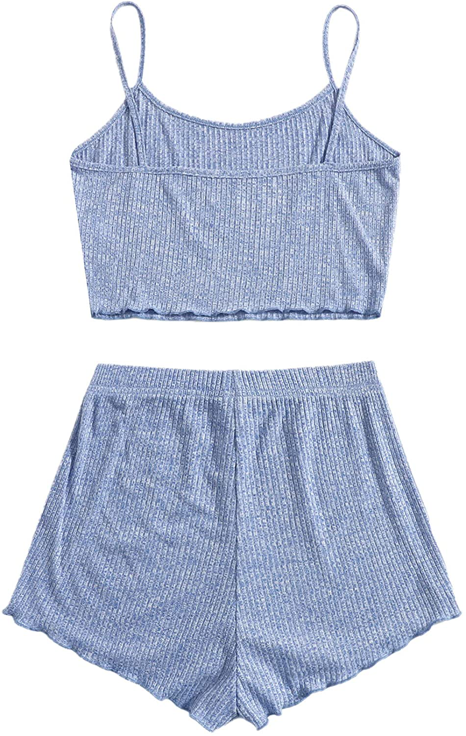 Sweatyrocks Women'S Suit Two Piece Outfits Sleeveless Crop Cami Top and Shorts Set Apparel & Accessories > Clothing > Sleepwear & Loungewear Kylie Max   