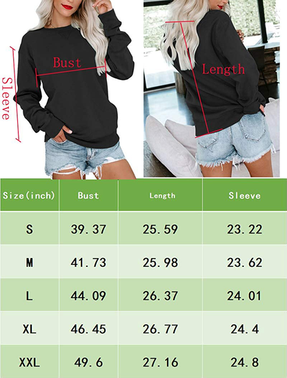 Bingerlily Womens Casual Long Sleeve Sweatshirt Crew Neck Cute Pullover Relaxed Fit Tops Apparel & Accessories > Clothing > Activewear Kylie Max   