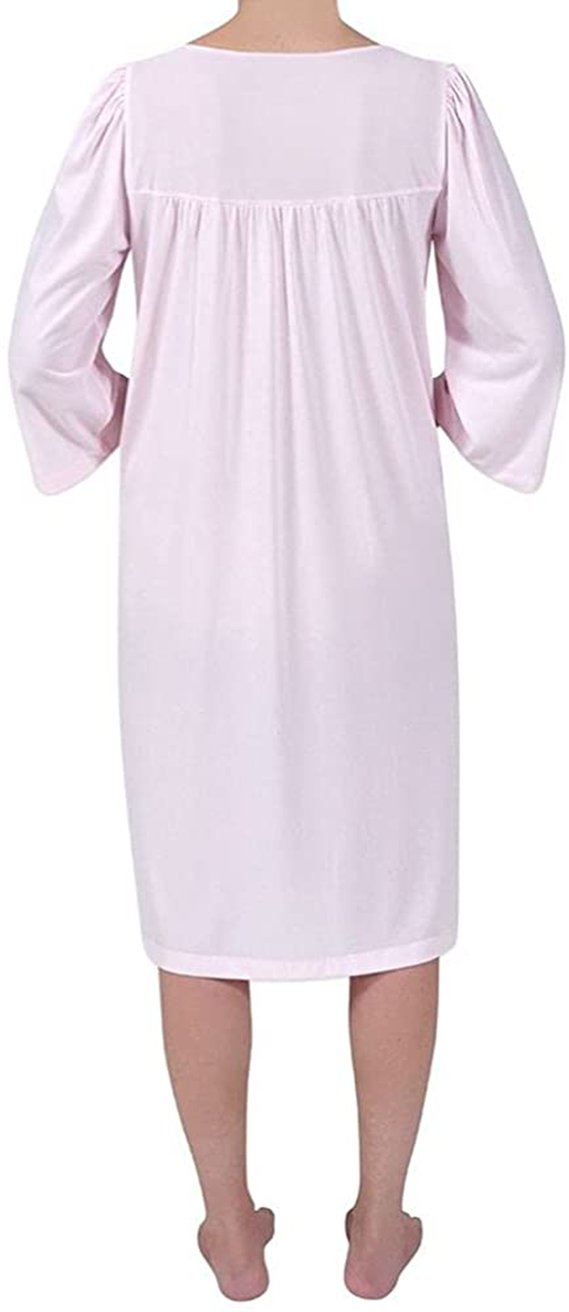 Miss Elaine Robe - Women'S Nylon Tricot Short Button Robe, Side Pockets and 3/4 Sleeves Apparel & Accessories > Clothing > Sleepwear & Loungewear > Robes Miss Elaine   