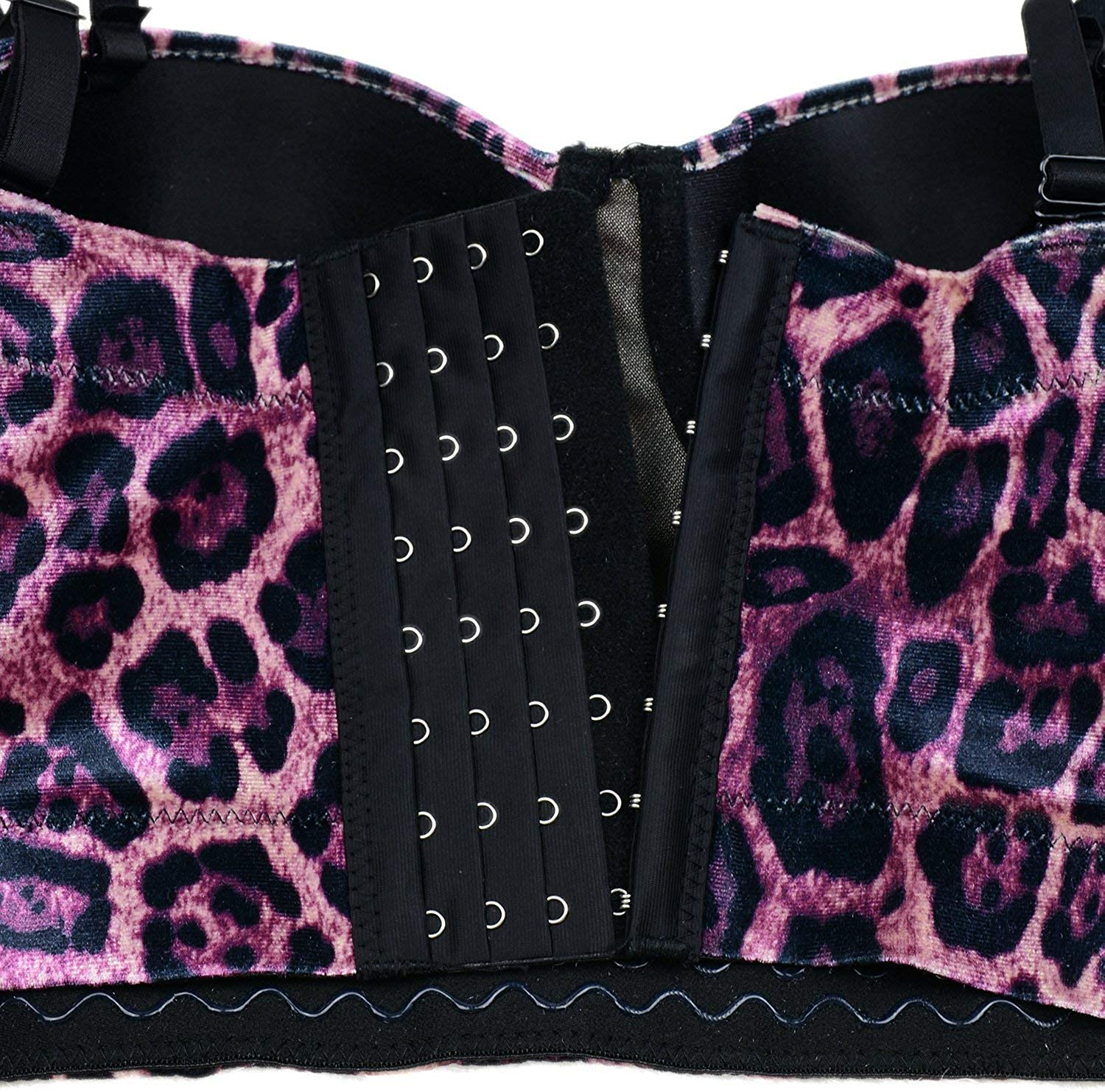 ELLACCI Leopard Pattern Bustier Crop Top Sexy Women'S Corset Top Bra Brown Apparel & Accessories > Clothing > Underwear & Socks > Lingerie ELLACCI   