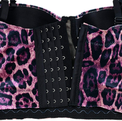 ELLACCI Leopard Pattern Bustier Crop Top Sexy Women'S Corset Top Bra Brown Apparel & Accessories > Clothing > Underwear & Socks > Lingerie ELLACCI   