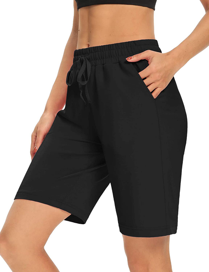 DIBAOLONG Womens Yoga Shorts Loose Comfy Drawstring Lounge Bermuda Shorts with 3 Pockets Apparel & Accessories > Clothing > Shorts Kylie Max   