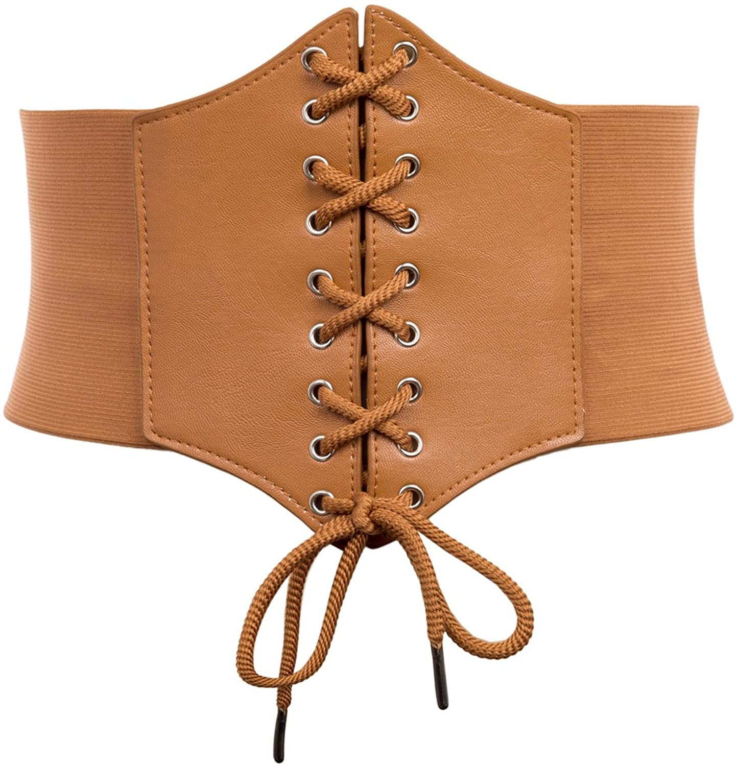 GRACE KARIN Lace-Up Cinch Belt Tied Corset Elastic Waist Belt Apparel & Accessories > Clothing Accessories > Belts GRACE KARIN Brown #2 3X-Large 