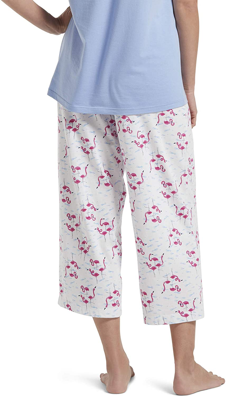 HUE Womens Printed Knit Capri Pajama Sleep Pant Apparel & Accessories > Clothing > Sleepwear & Loungewear > Pajamas Kylie Max   