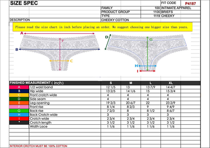 VIC LINUO Lace Panties Lace Cheeky Panties for Women, Soft and Stretched, 4-Pack Apparel & Accessories > Clothing > Underwear & Socks > Underwear VIC LINUO   
