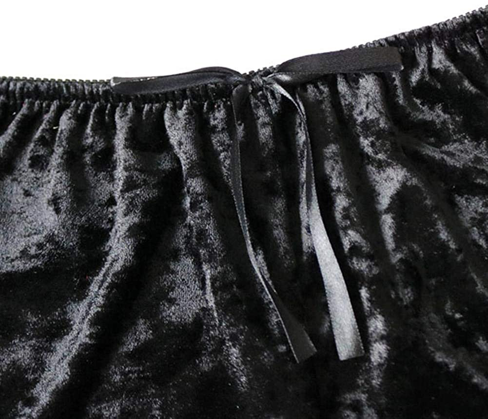 Women Sexy Velvet 2 Piece Outfit Spaghetti Strap Leopard Tie Dye Cami Crop Top + Shorts Bottom Sleepwear Pajama Set Nightwear Apparel & Accessories > Clothing > Sleepwear & Loungewear Kylie Max   