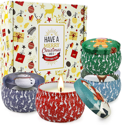 Scented Candle Gifts for Women, 4 Pack 4.4 oz Aromatherapy Candles, Stress Relief Gifts for Girlfriend, Teacher, Mom, Anniversary, Birthday Arts & Entertainment > Party & Celebration > Gift Giving Feibao Christmas  