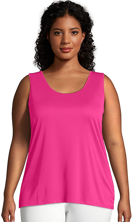 JUST MY SIZE Women'S plus Size Cooldri Performance Scoopneck Tank Top Apparel & Accessories > Clothing > Activewear Kylie Max   