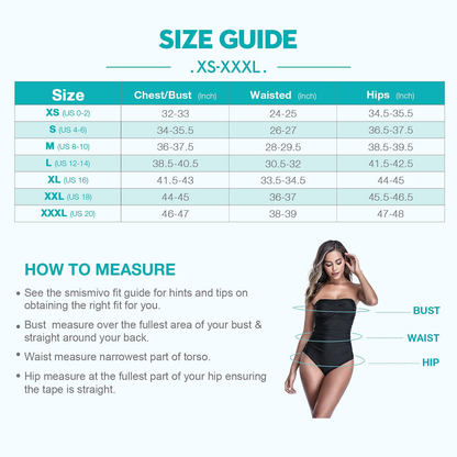 Smismivo Women'S Strapless One Piece Swimsuit Ruched Padded plus Size Bandeau Bathing Suit Sexy Slimming Tube Top Swimwear Apparel & Accessories > Clothing > Swimwear Kylie Max   