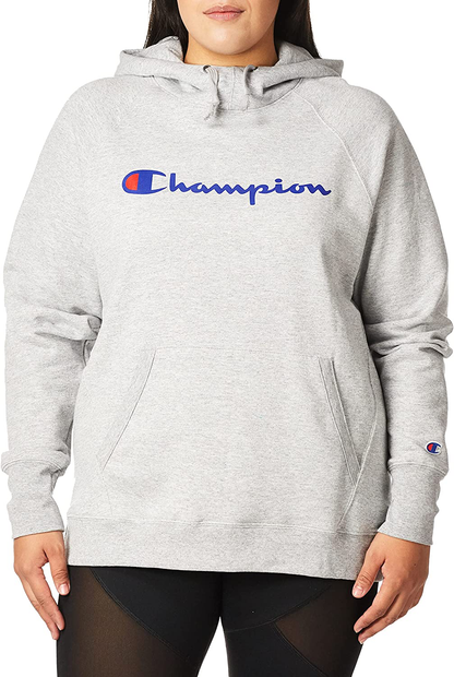 Champion Women'S Classic Script Logo, Powerblend Fleece Hoodie Apparel & Accessories > Clothing > Activewear Kylie Max   