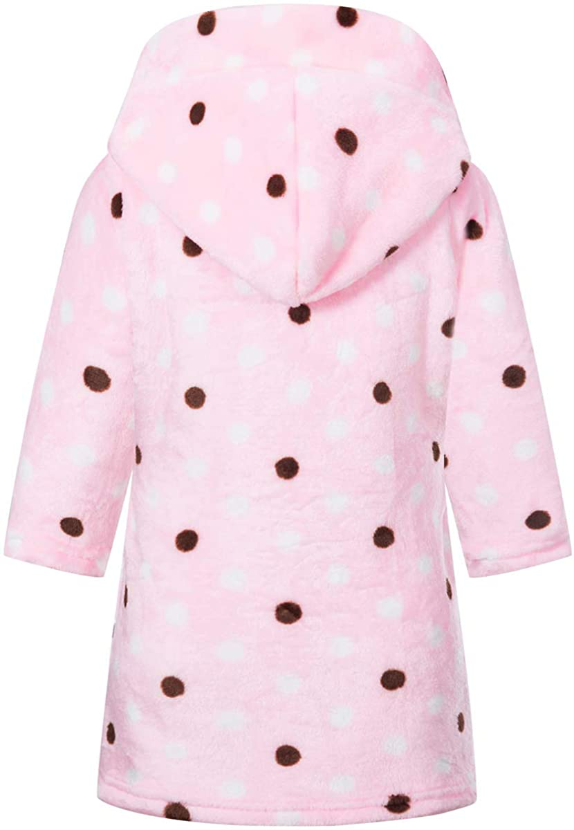 Umeyda Girls Robe,Cute & Fleece Hooded Robe with Belt for Girls, 12 Months - 18 Years Apparel & Accessories > Clothing > Sleepwear & Loungewear > Robes Kylie Max   