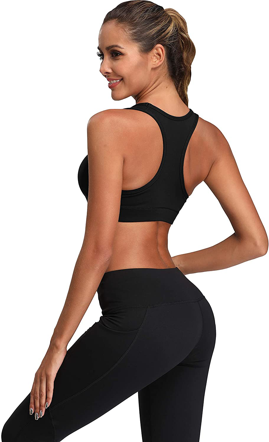 Oalka Women'S Racerback Sports Fitness Support Workout Running Bras Apparel & Accessories > Clothing > Underwear & Socks > Bras Kylie Max   