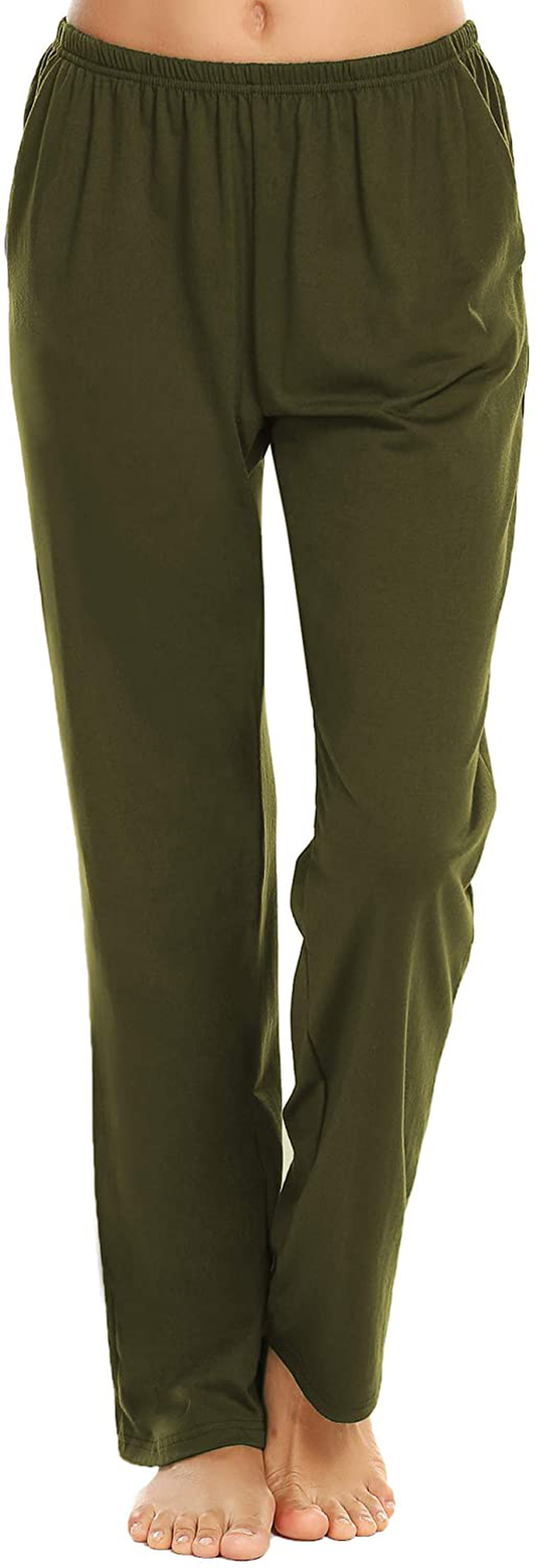 Ekouaer Pajama Pants Women'S Casual Lounge Pants Soft Cotton Sleepwear Pj Bottoms with Pockets S-XXL Apparel & Accessories > Clothing > Sleepwear & Loungewear > Pajamas Kylie Max   
