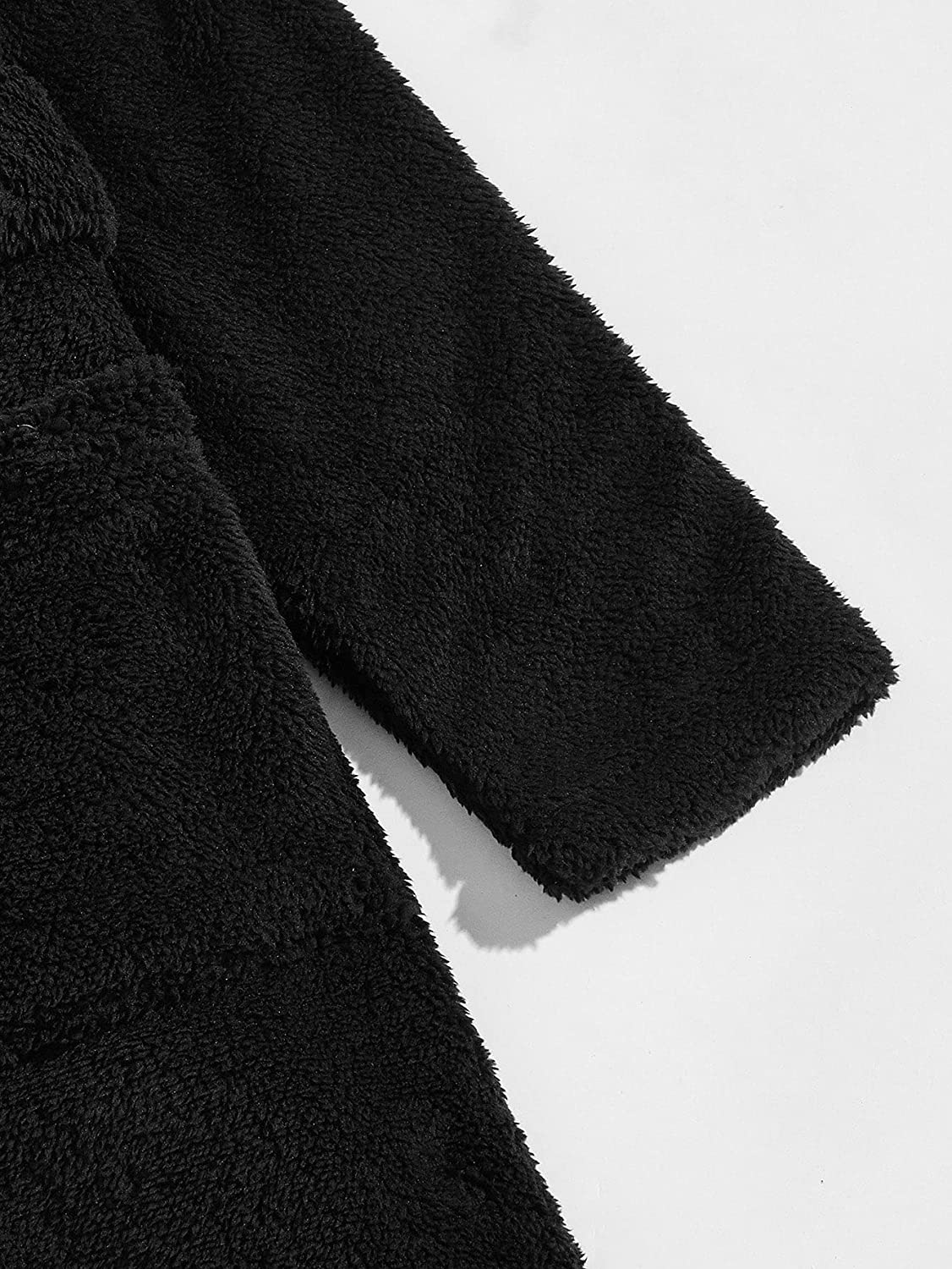 Romwe Men'S Hooded Fleece Robe Greek Tape Panel Belted Bathrobe Spa Sleepwear Apparel & Accessories > Clothing > Sleepwear & Loungewear > Robes Kylie Max   