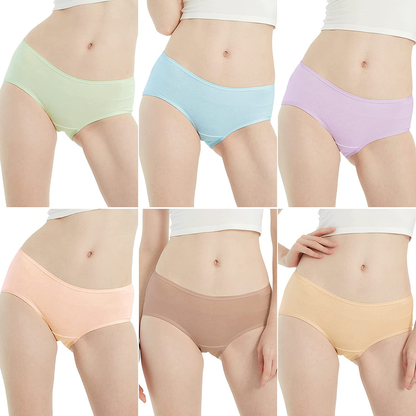 INNERSY Womens Underwear Cotton Hipster Panties Regular & plus Size 6-Pack Apparel & Accessories > Clothing > Underwear & Socks > Underwear INNERSY   