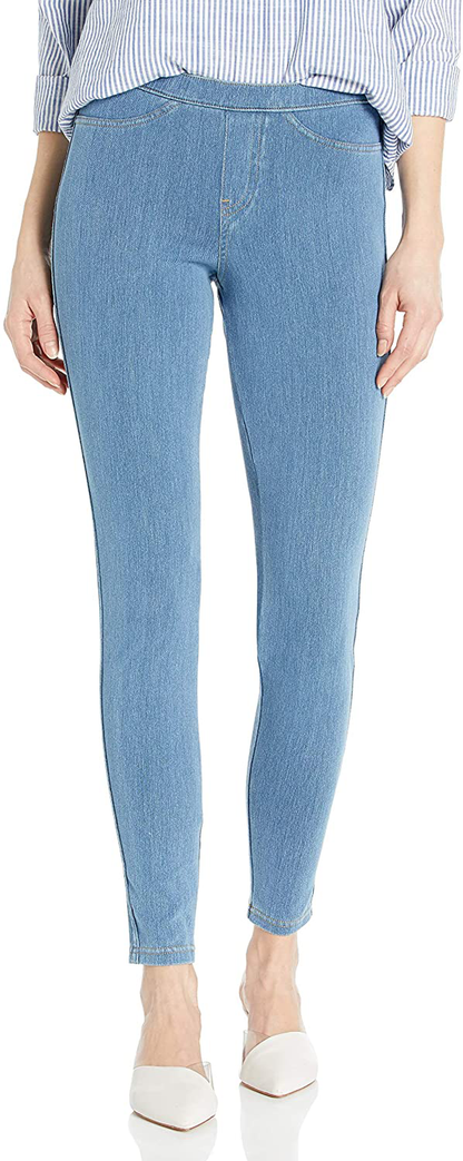 No Nonsense Women's Classic Indigo Denim Jean Leggings Apparel & Accessories > Clothing > Activewear No Nonsense Light Denim Small 