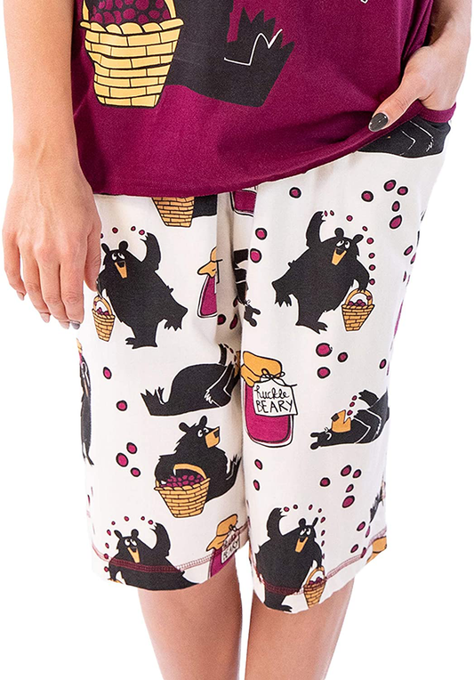 Lazy One Animal Pajamas for Women, Cute Pajama Shorts and Top Separates Apparel & Accessories > Clothing > Sleepwear & Loungewear > Pajamas Kylie Max   